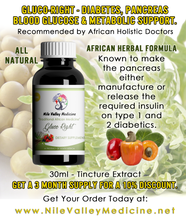 Gluco-Right: Traditional African Herbal Formula Diabetes, Blood Glucose,  and Metabolic Support, 30ml extract