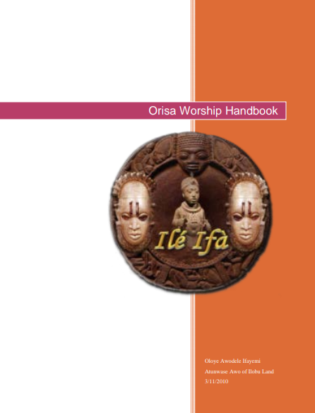 Orisa Worship Handbook: A Complete Guide to Ile Ifa, and Yoruba Healing (Ebook)